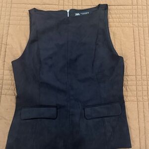 Zara Black Tailored Sleeveless Vest